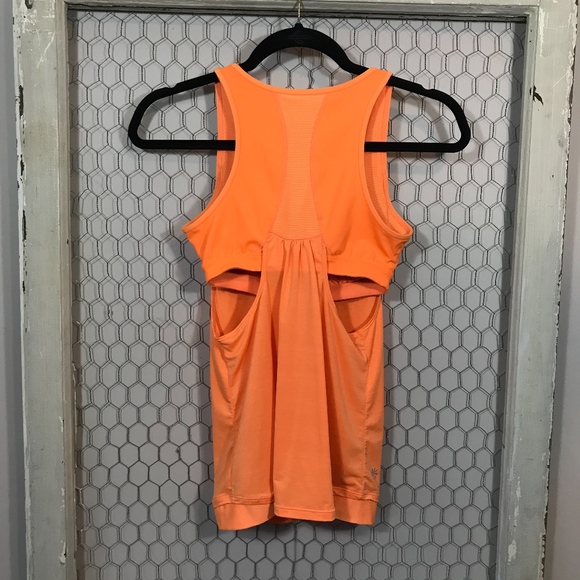 Athleta Orange Tank Top with Built-in Bra - Picture 4 of 5